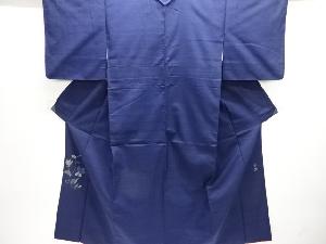 アンティーク　宮階織物　花唐草模様織り出し手織り紬着物